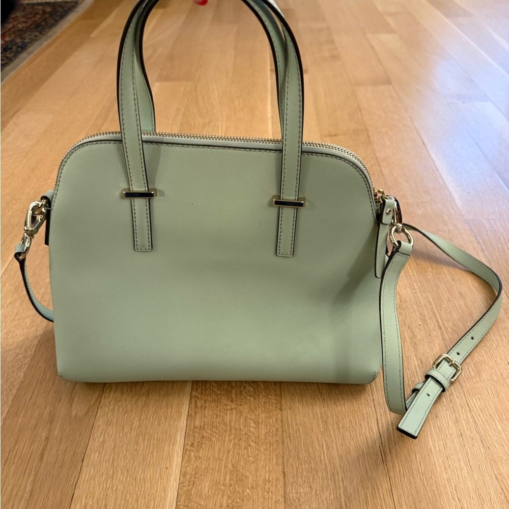 kate spade Sage Green Leather Satchel - Picture 4 of 7